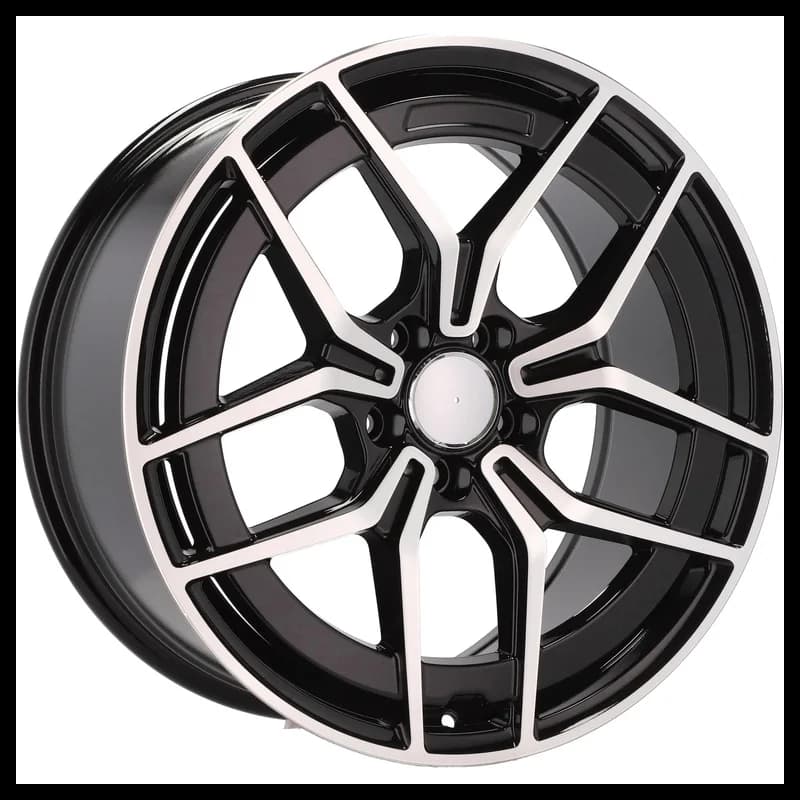 4 jantes 7.5 18 5x112 design mercedes fluotournage noir brillant