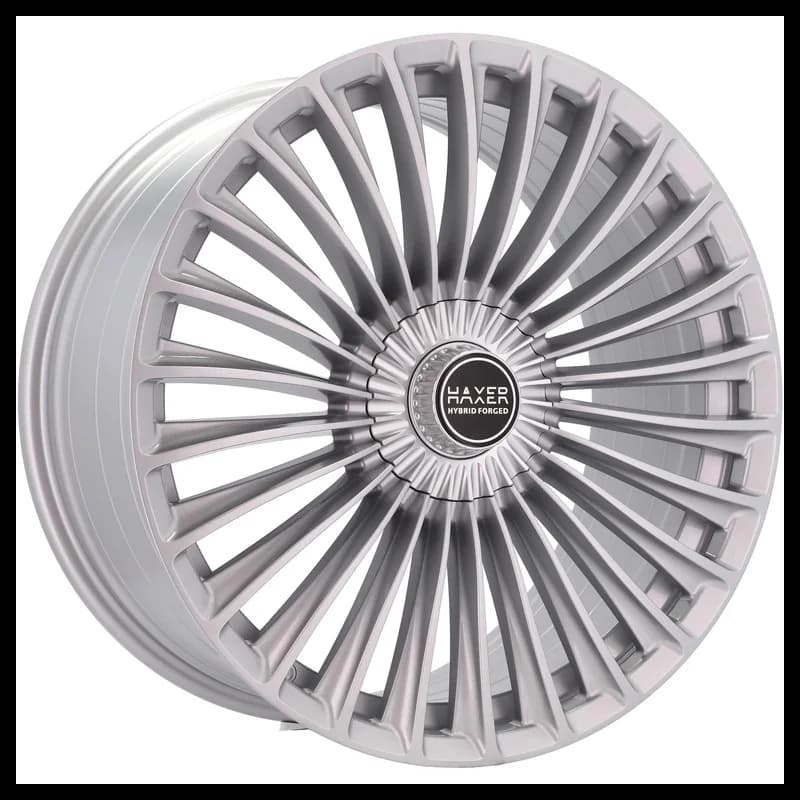 4 jantes 9.5 19 5x112 fluotournage argent brillant