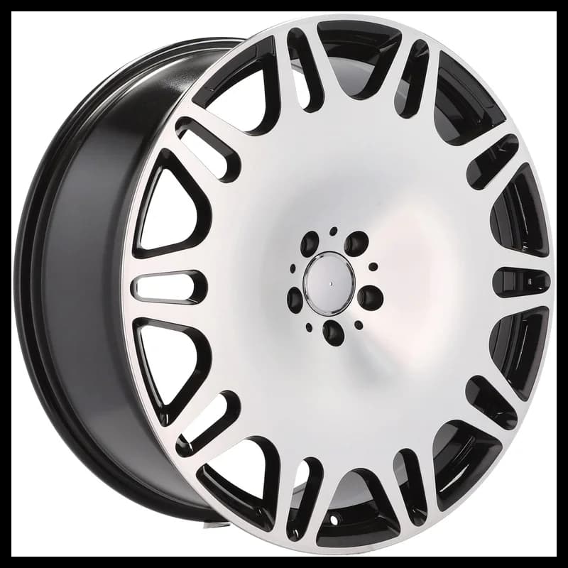 4 jantes 10.5 22 5x112 design mercedes fluotournage noir brillant
