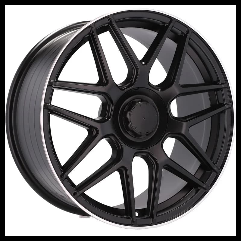 4 jantes 11.0 22 5x112 design mercedes fluotournage noir mat