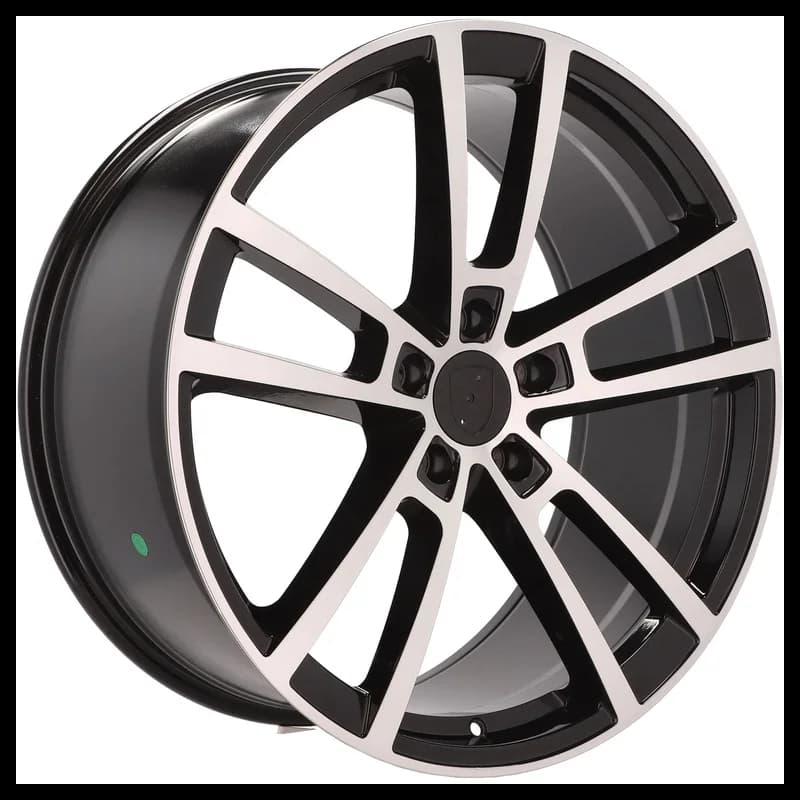 4 jantes 11.5 22 5x130 design porsche fluotournage noir brillant