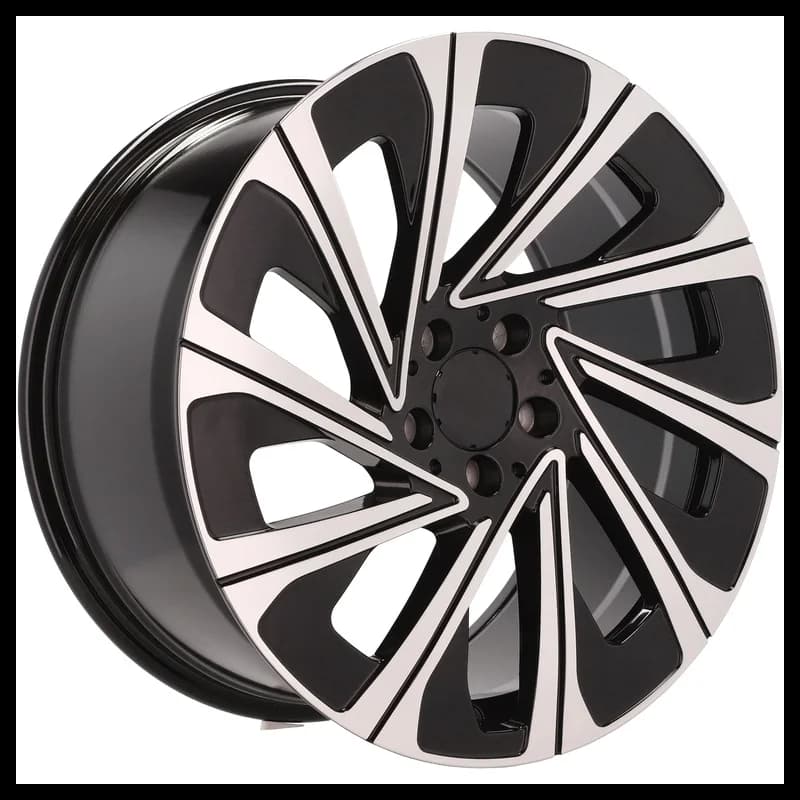 4 jantes 9.5 19 5x112 design mercedes fluotournage noir brillant