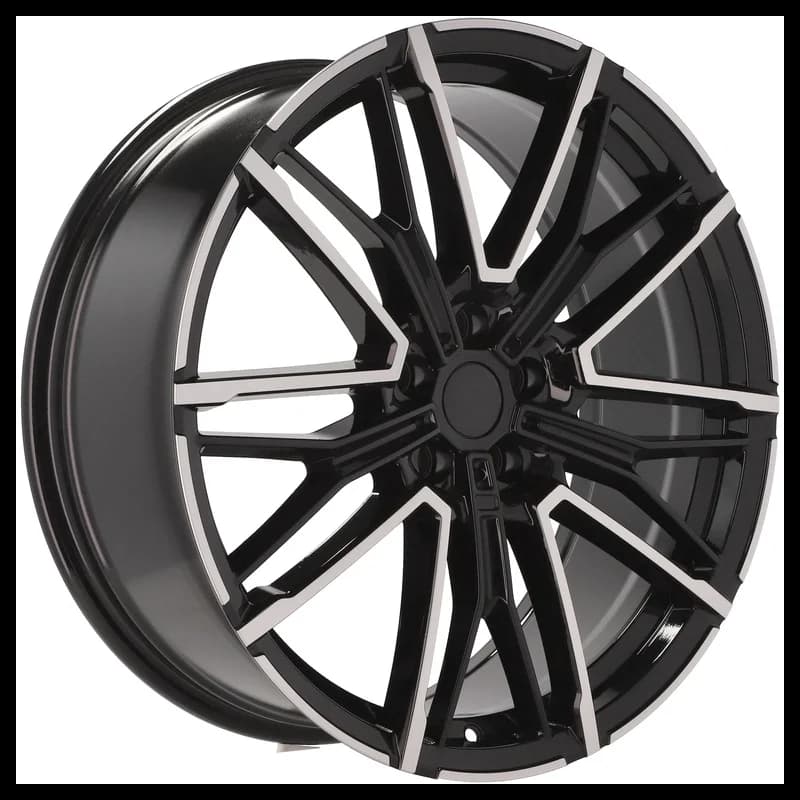 4 jantes 8.0 20 5x112 design bmw fluotournage noir brillant