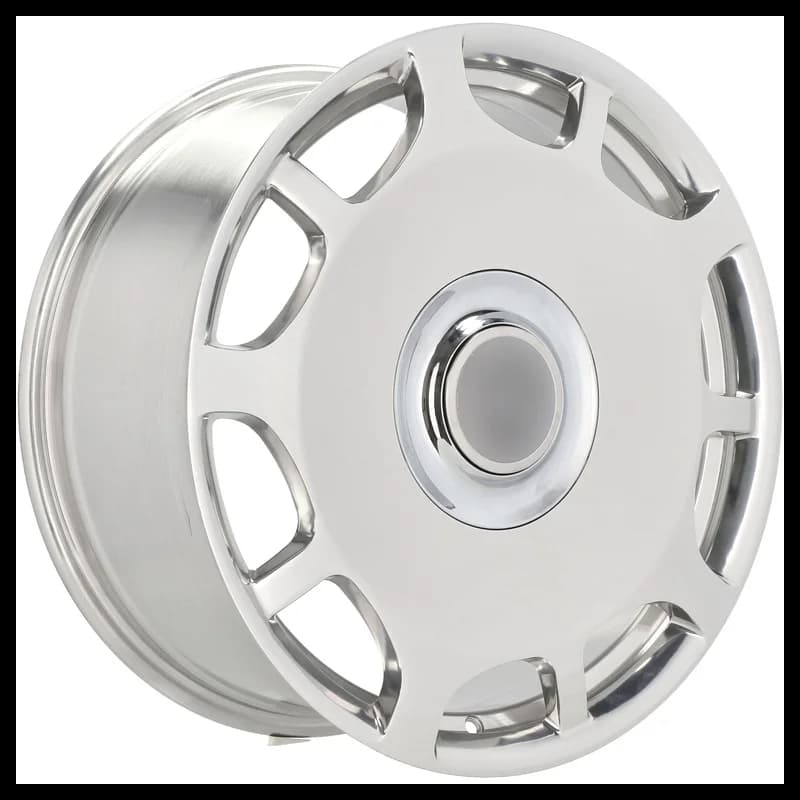 4 jantes 9.5 19 5x112 design mercedes fluotournage argent brillant