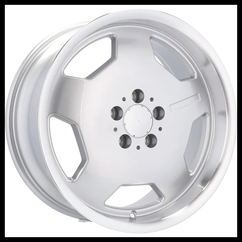 4 jantes 9.5 19 5x112 design mercedes fluotournage argent brillant