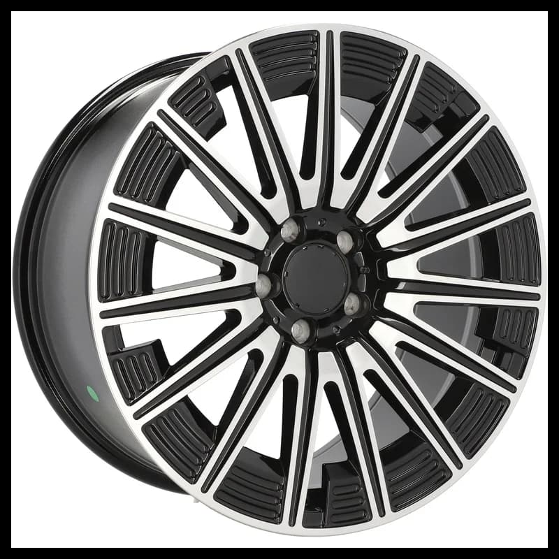 4 jantes 9.5 19 5x112 design mercedes fluotournage noir brillant