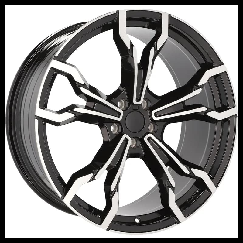 4 jantes 8.5 21 5x112 design bmw fluotournage noir brillant