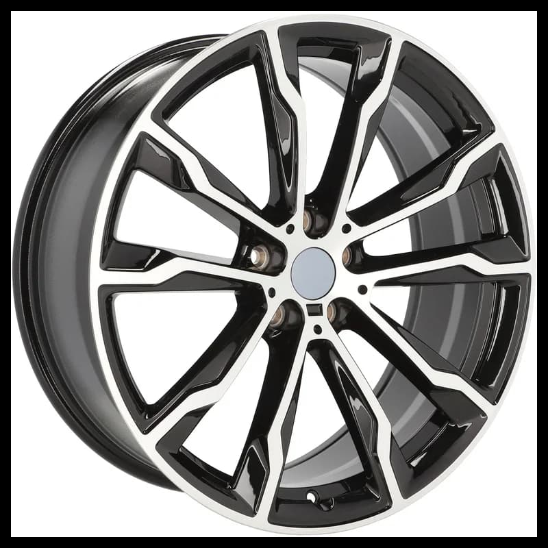 4 jantes 9.5 20 5x112 design bmw fluotournage noir brillant
