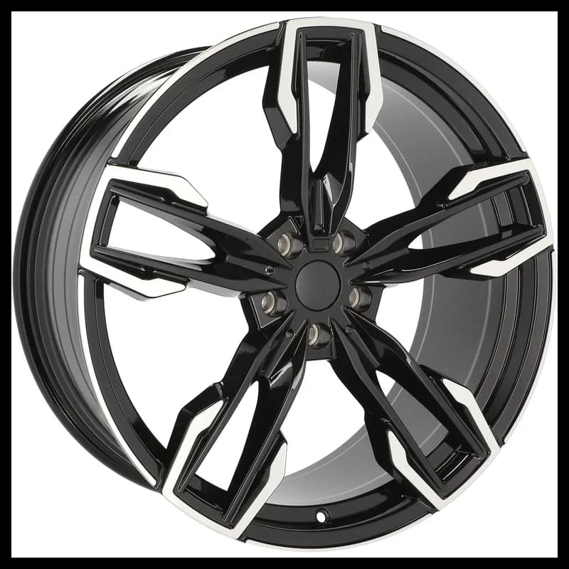 4 jantes 9.5 21 5x112 design bmw fluotournage noir brillant
