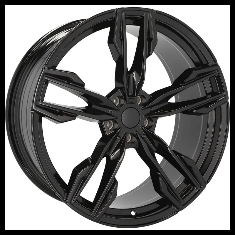 4 jantes 9.5 20 5x112 design bmw fluotournage noir brillant