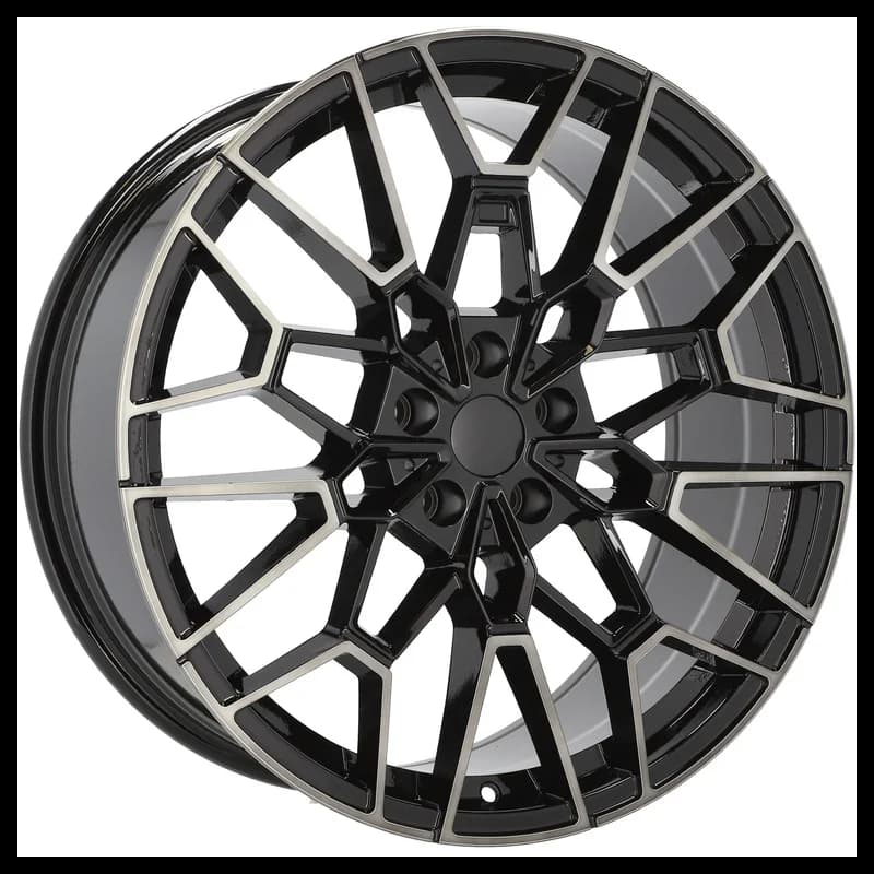 4 jantes 9.5 19 5x120 design bmw fluotournage noir brillant