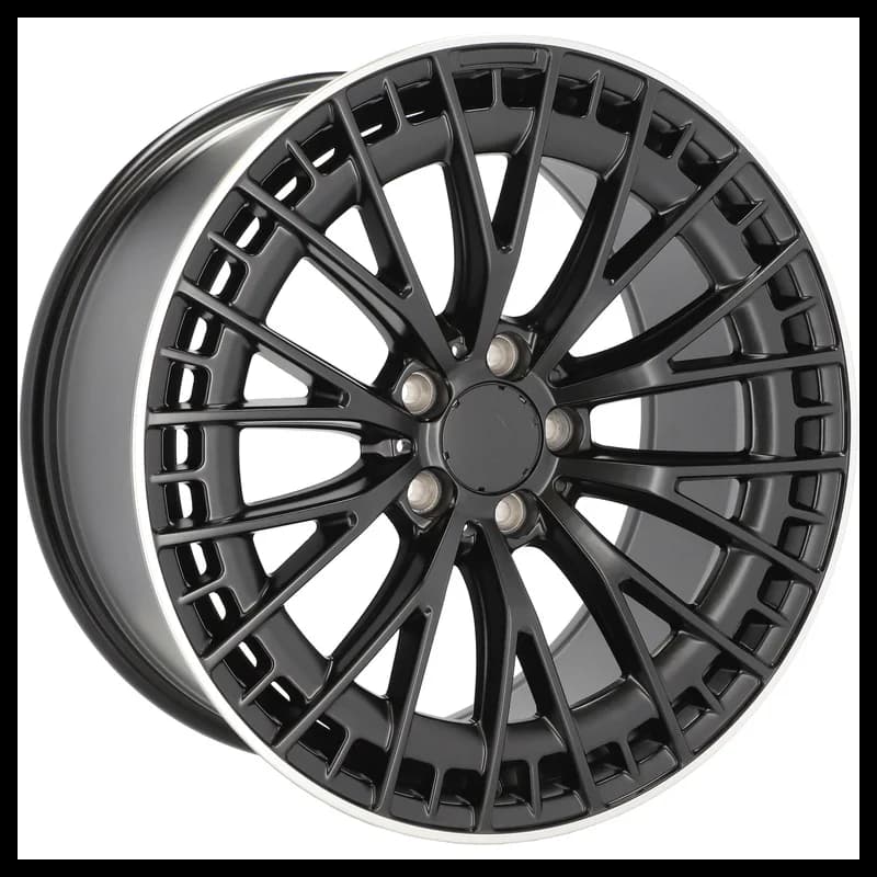 4 jantes 9.5 19 5x112 design mercedes fluotournage noir mat