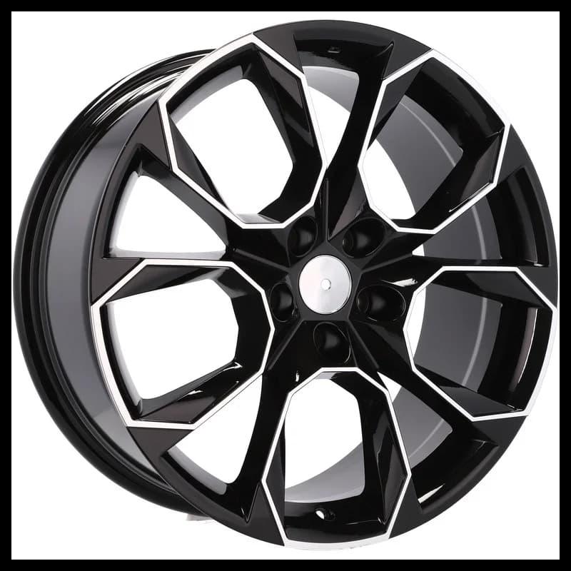 4 jantes 8.0 18 5x112 design skoda odlew niskociśnieniowy noir brillant