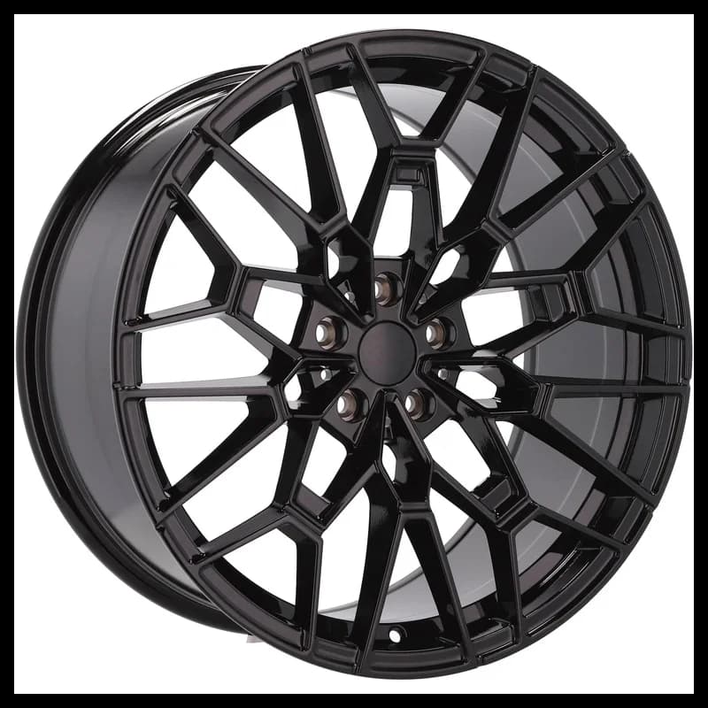 4 jantes 8.5 18 5x120 design bmw fluotournage noir brillant