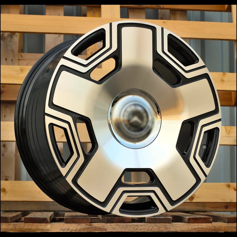 4 jantes 10.0 22 5x130 design mercedes fluotournage noir brillant