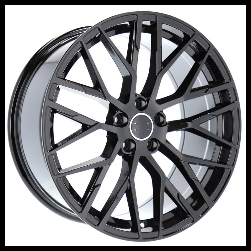 4 jantes 8.5 19 5x112 design audi fluotournage noir brillant
