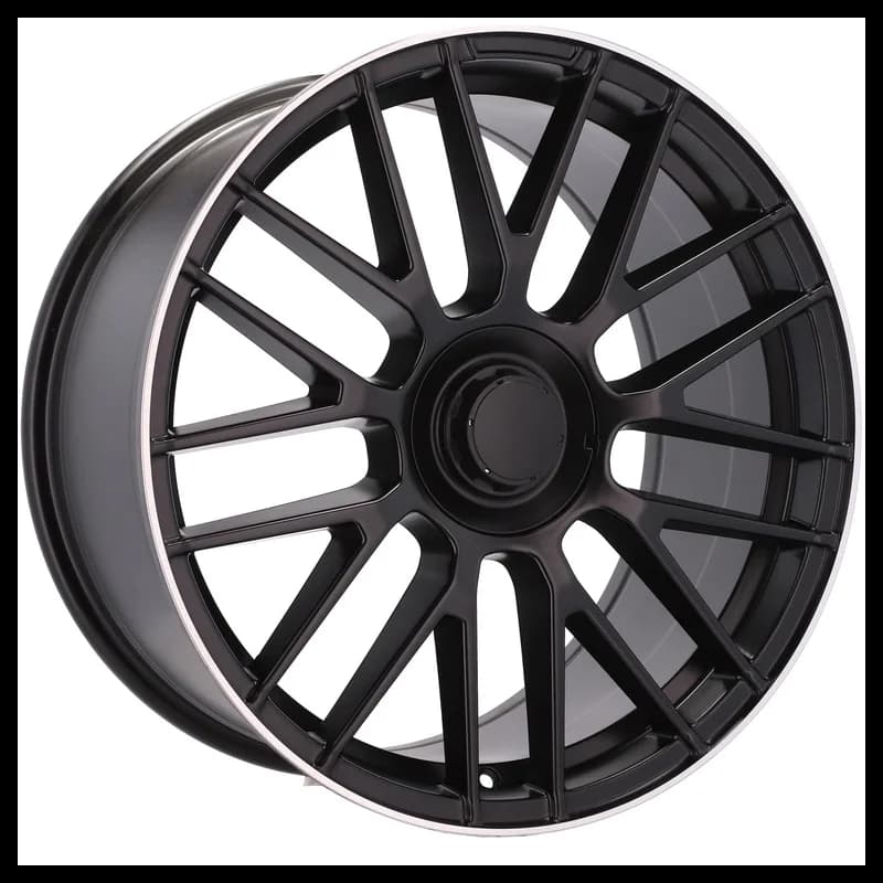 4 jantes 7.5 17 5x112 design mercedes fluotournage noir brillant