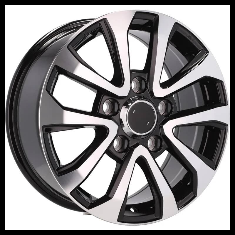 4 jantes 8.5 18 5x150 design toyota fluotournage noir brillant