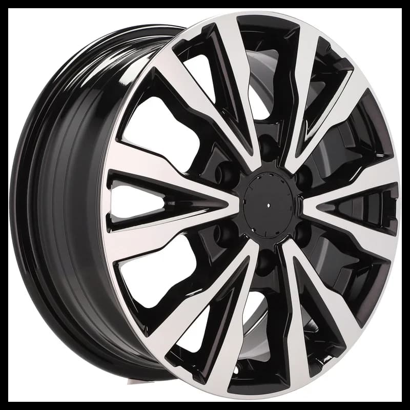 4 jantes 6.5 16 6x120 design volkswagen fluotournage noir brillant