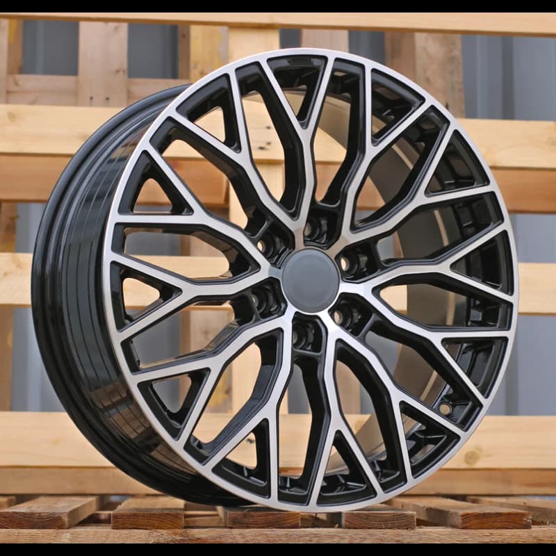 4 jantes 8.0 18 6x120 design ford fluotournage noir brillant