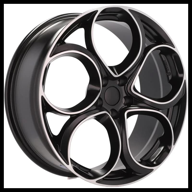 4 jantes 8.0 19 5x110 design alfa romeo fluotournage noir mat