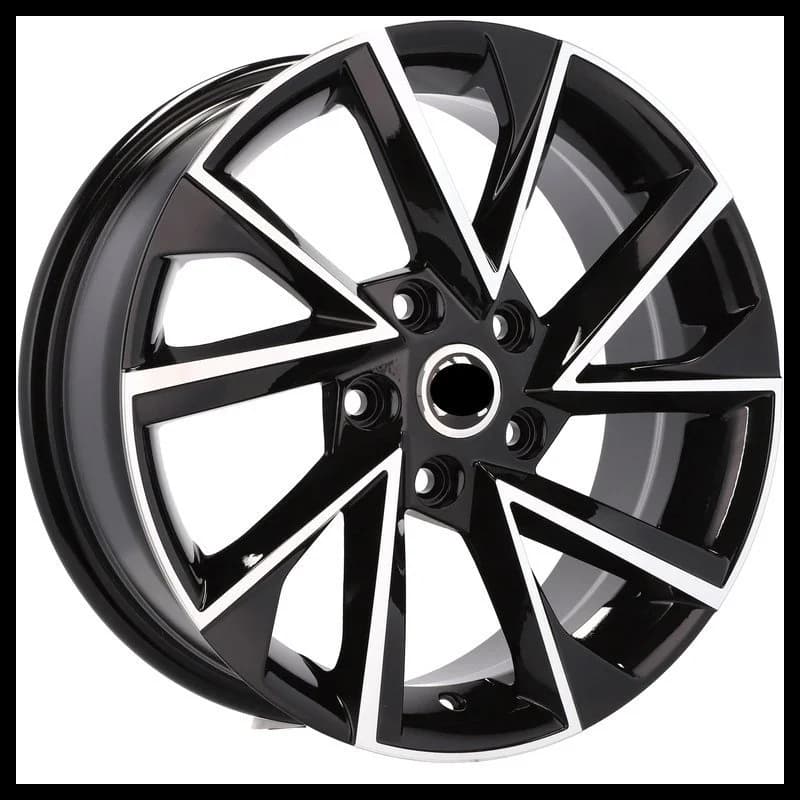 4 jantes 7.5 18 5x112 design skoda odlew niskociśnieniowy noir brillant