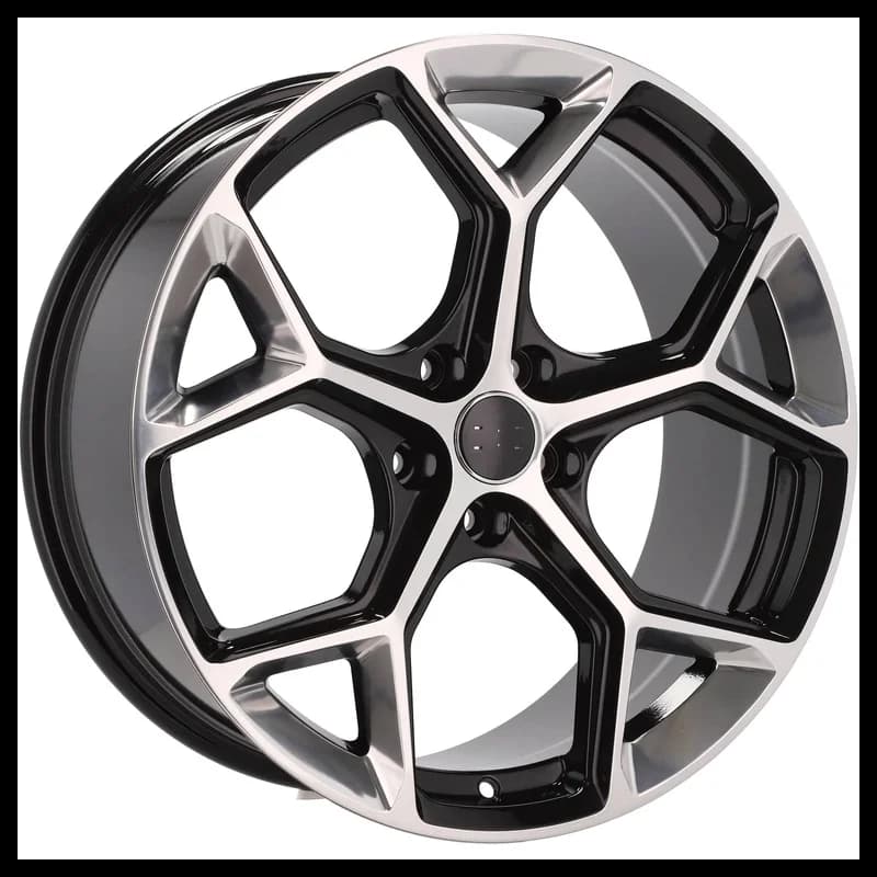 4 jantes 9.0 21 5x112 design audi fluotournage noir brillant