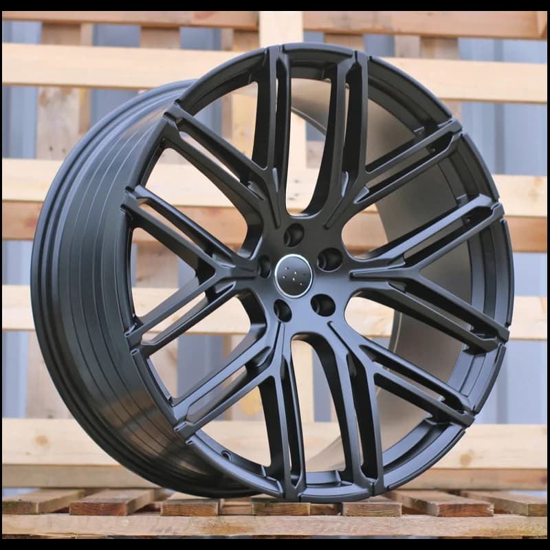 4 jantes 10.0 22 5x112 design audi fluotournage noir mat