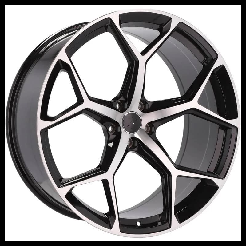 4 jantes 8.5 19 5x112 design audi fluotournage noir brillant