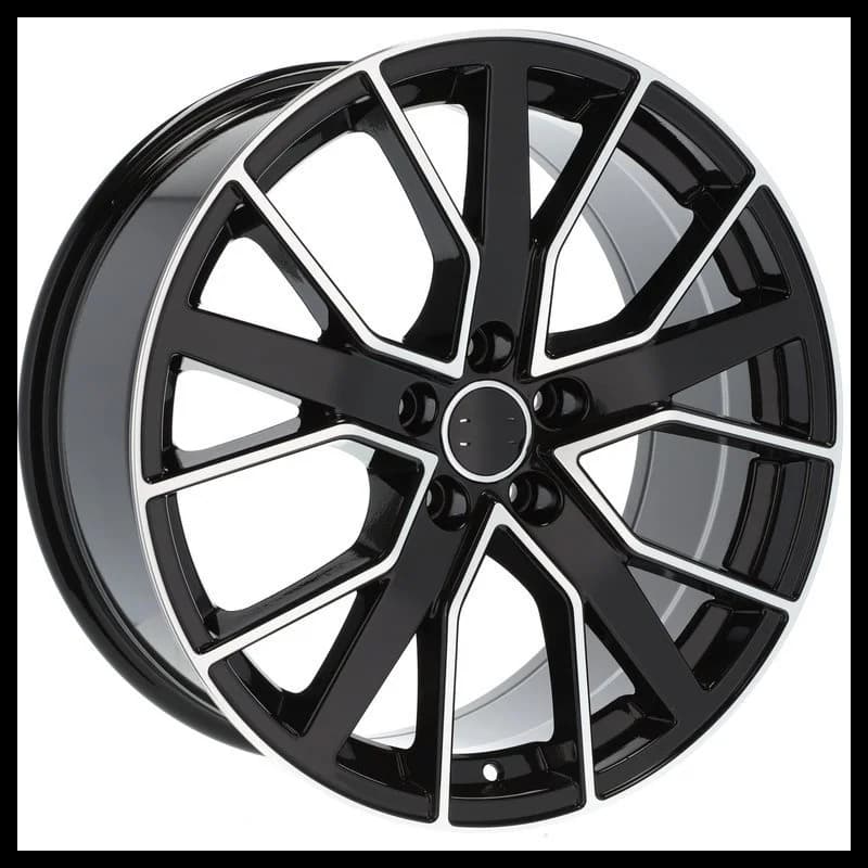 4 jantes 8.5 19 5x112 design audi fluotournage noir brillant