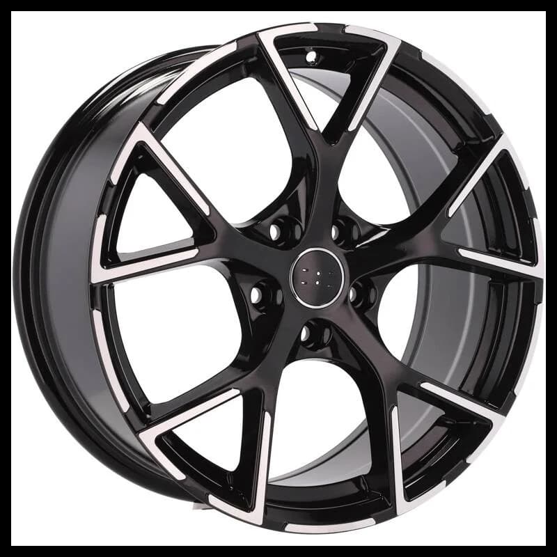 4 jantes 8.0 18 5x112 design audi fluotournage noir mat