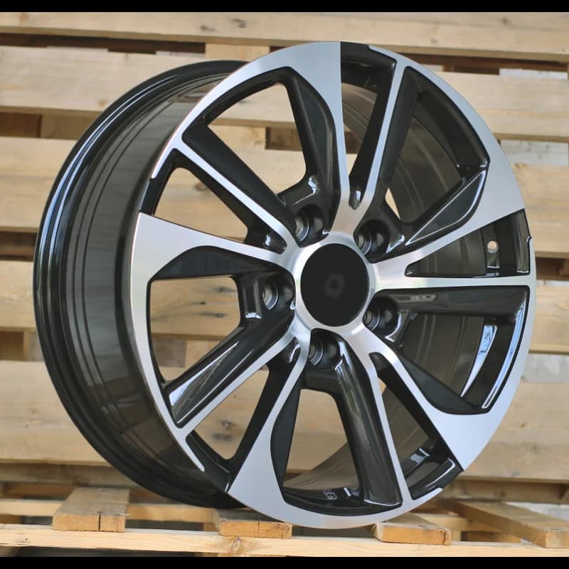 4 jantes 8.0 18 5x150 design toyota fluotournage noir brillant