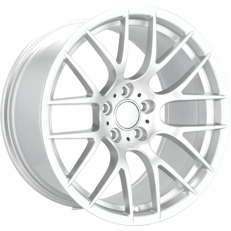 4 jantes 9.0 19 5x120 design bmw fluotournage argent brillant