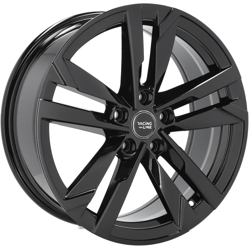 4 jantes 7.5 18 5x114.3 design hyundai fluotournage noir brillant