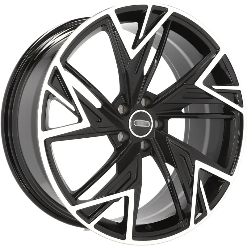 4 jantes 9.0 21 5x112 design audi forgé noir brillant