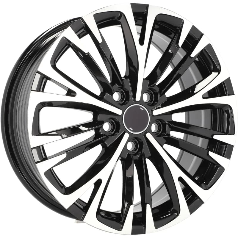 4 jantes 7.0 17 5x114.3 design toyota fluotournage noir brillant