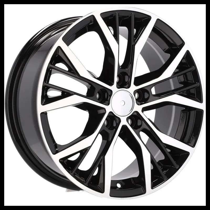 4 jantes 7.5 18 5x112 design volkswagen fluotournage noir brillant