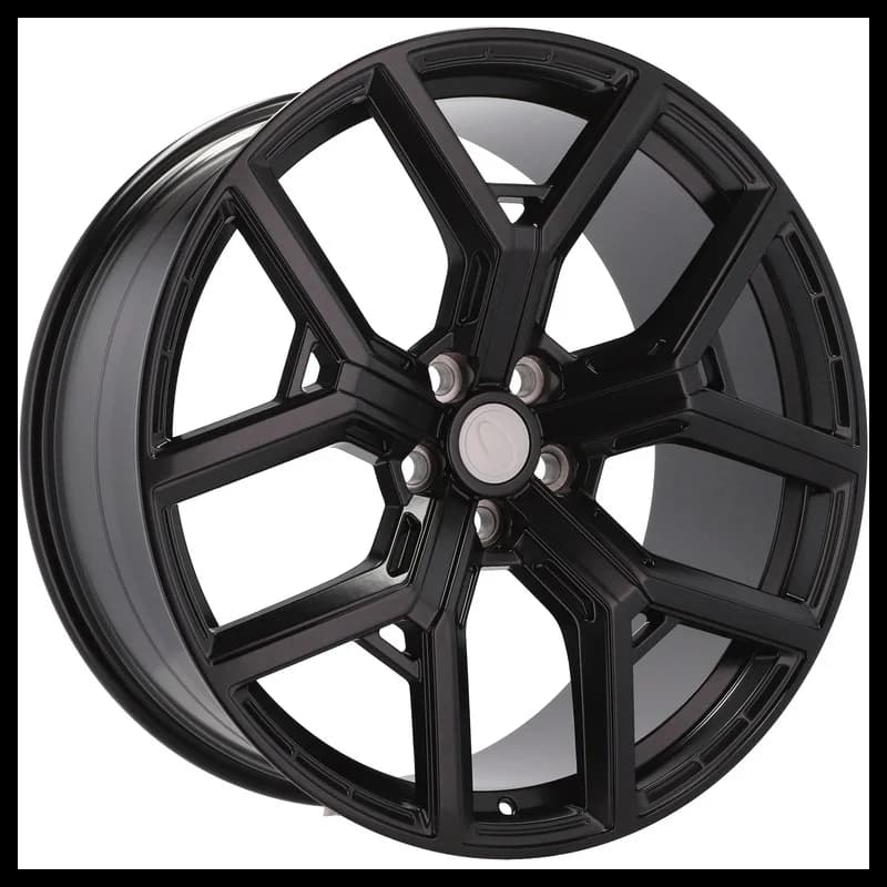 4 jantes 10.0 22 5x120 design land rover fluotournage noir mat