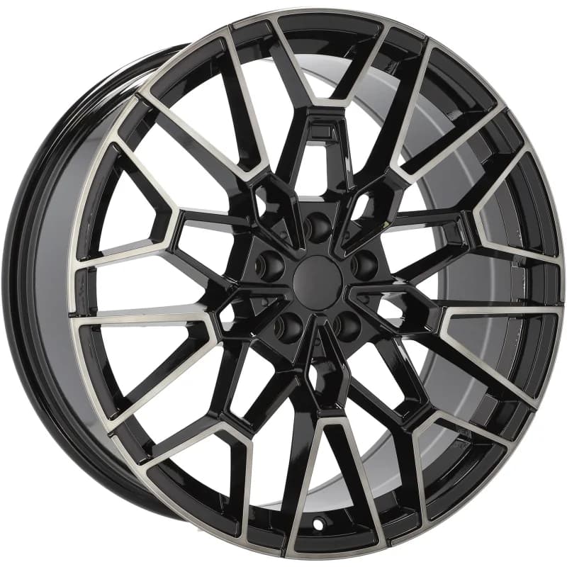 4 jantes 8.5 18 5x120 design bmw fluotournage noir brillant