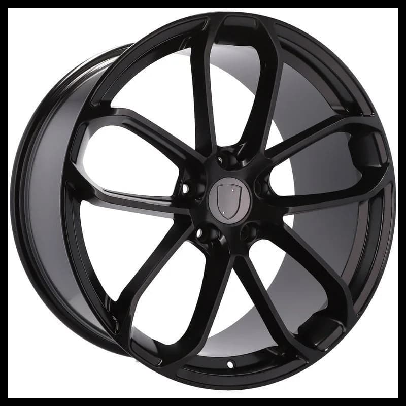 4 jantes 9.5 21 5x130 design porsche fluotournage noir mat