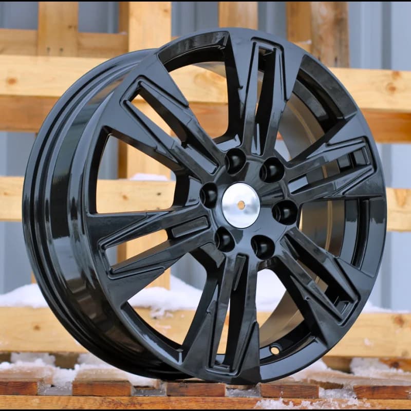 4 jantes 6.5 17 6x120 design ford fluotournage noir brillant