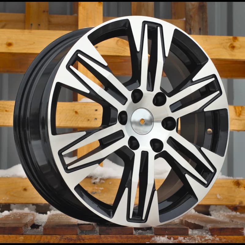 4 jantes 6.5 17 6x120 design volkswagen fluotournage noir brillant