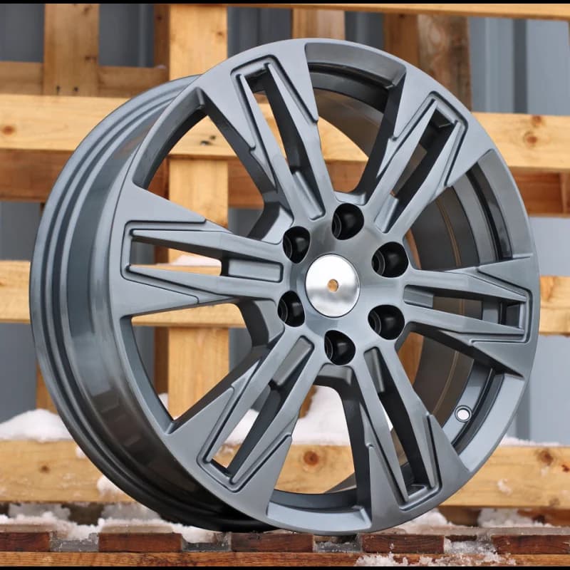 4 jantes 6.5 17 6x120 design ford fluotournage gris brillant