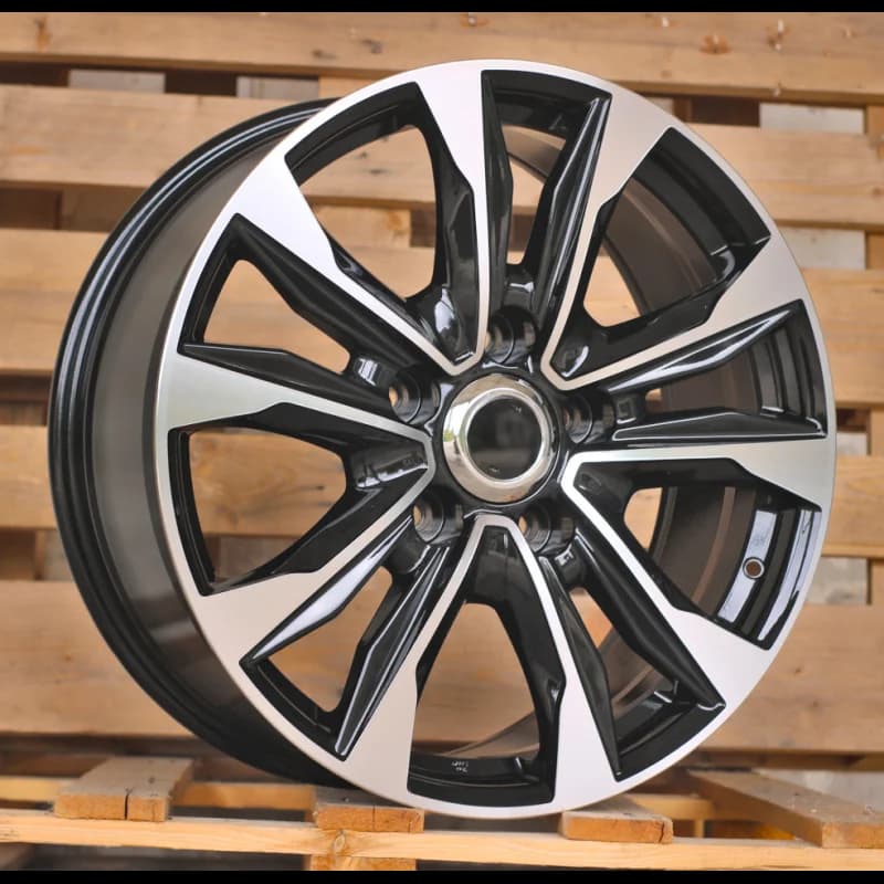 4 jantes 8.5 20 5x150 design toyota fluotournage noir brillant