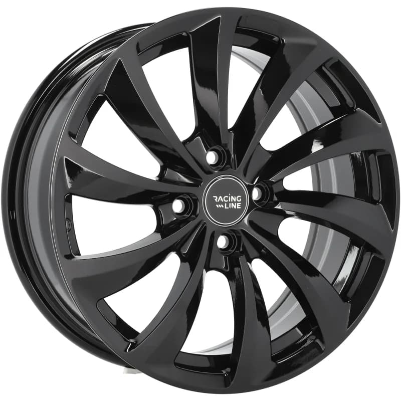 4 jantes 6.5 16 4x108 design citroen fluotournage noir brillant