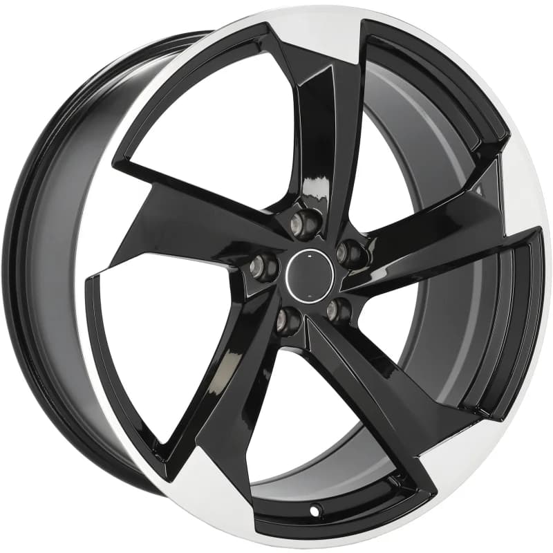 4 jantes 7.5 17 5x112 design audi fluotournage noir brillant
