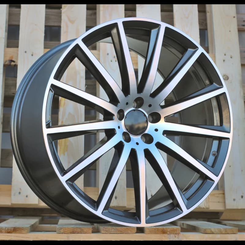 4 jantes 9.5 22 5x112 design mercedes fluotournage gris brillant