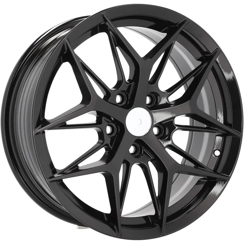 4 jantes 7.0 17 5x114.3 fluotournage noir brillant
