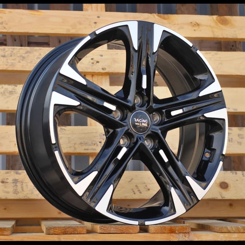 4 jantes 7.5 18 5x114.3 design kia fluotournage noir brillant