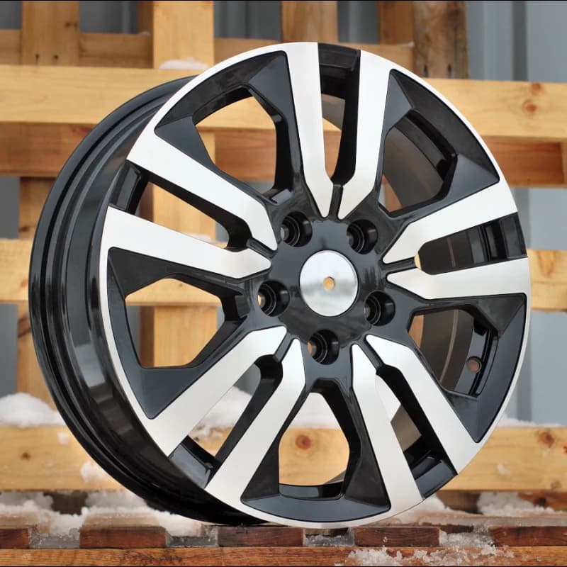 4 jantes 6.0 16 5x114.3 design renault fluotournage noir brillant